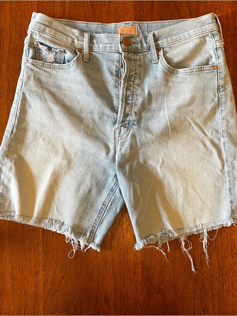 MOTHER The Tripper Cutoff Fray   Lots of free hugs Shorts - Picture 2 of 4